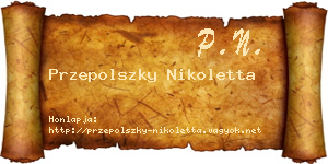 Przepolszky Nikoletta névjegykártya